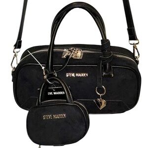 Steve Madden Black Women's Bag Set A Mini  Bag Look How Cute. Lol Nwt